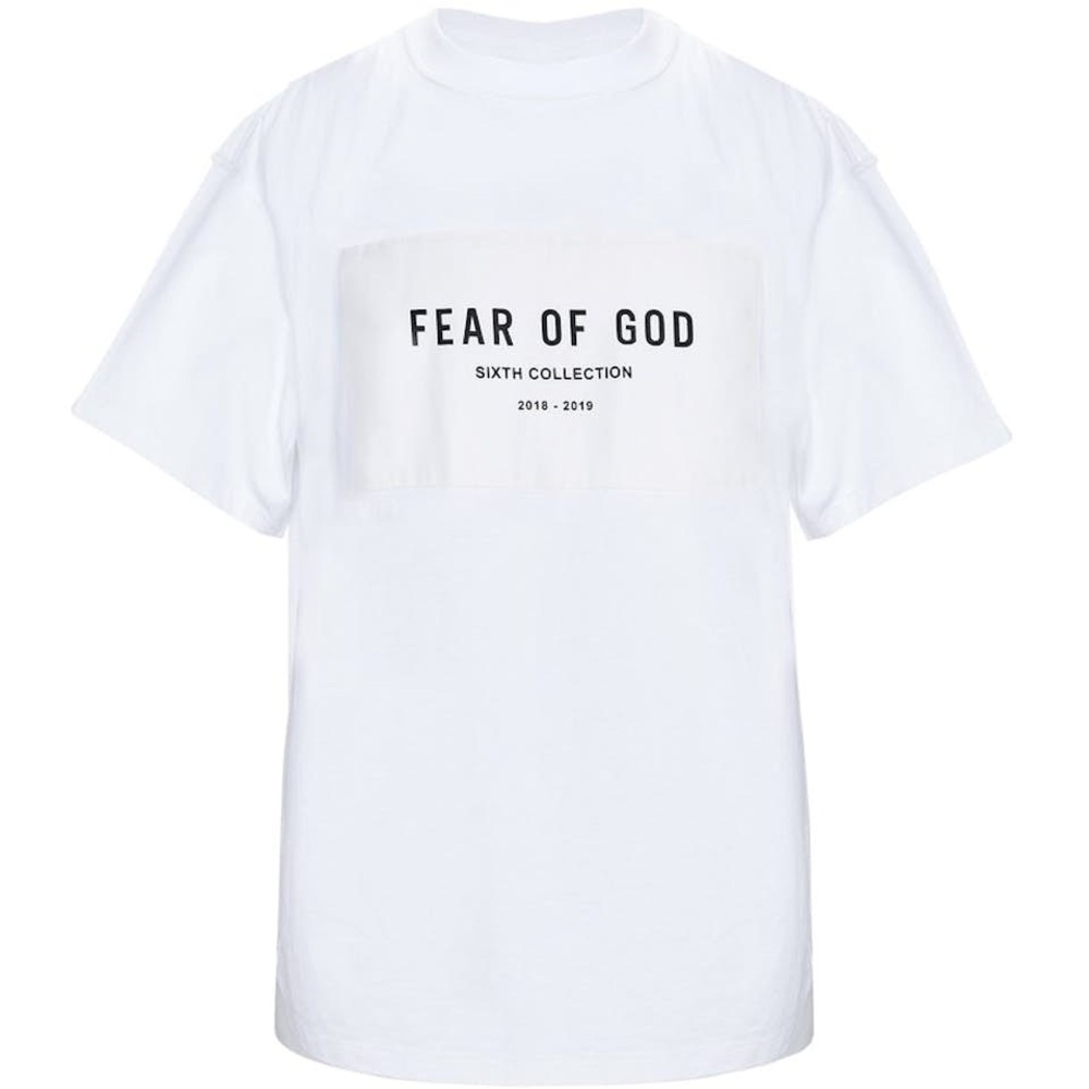 Fear Of God 6th Collection T Shirt White FW18 Box Logo Adult Size XS